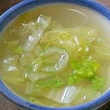 ふきのとう入りの白菜スープ